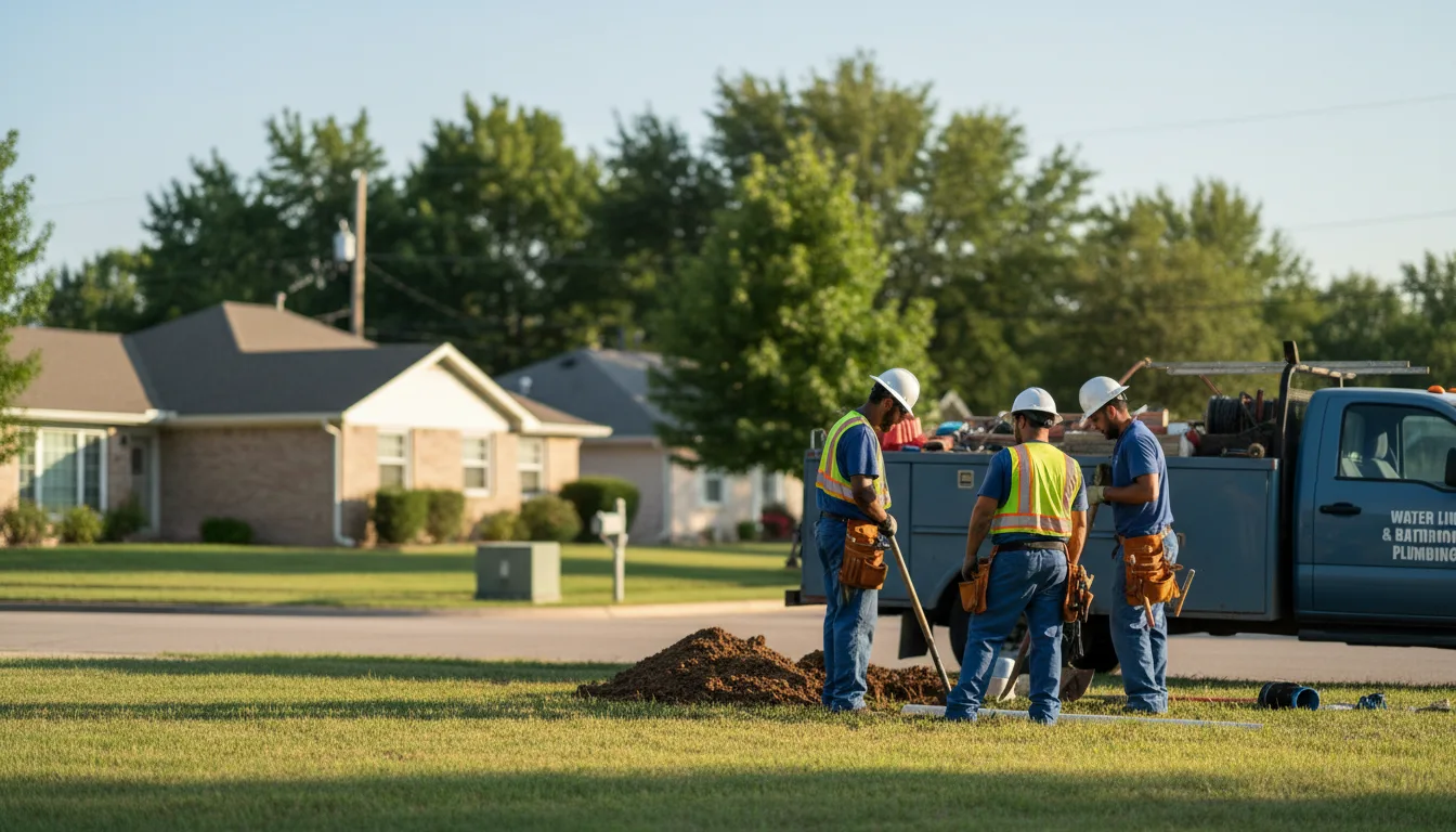 Residential water line and bathroom plumbing service in Austin, IN